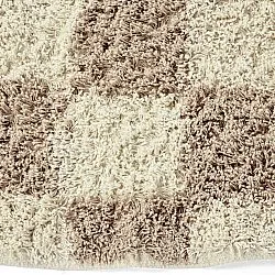 Kulatý koberec - Elsey Natural Cotton Shaggy (smetana/písek)
