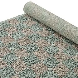 Shaggy koberce - Elsey Natural Cotton Shaggy (šedá/růžová)