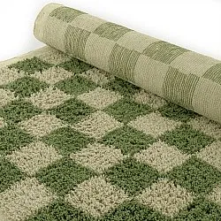 Shaggy koberce - Elsey Natural Cotton Shaggy (zelená/béžová)