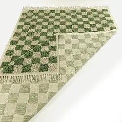 Shaggy koberce - Elsey Natural Cotton Shaggy (zelená/béžová)