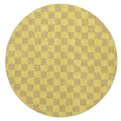 Kulatý koberec - Elsey Natural Cotton Shaggy (žlutá/béžový)