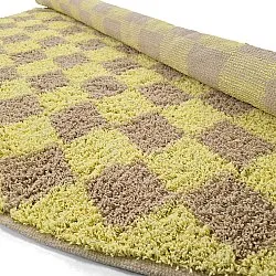 Kulatý koberec - Elsey Natural Cotton Shaggy (žlutá/béžový)