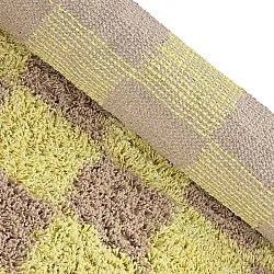 Kulatý koberec - Elsey Natural Cotton Shaggy (žlutá/béžový)