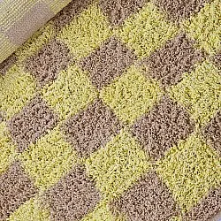 Kulatý koberec - Elsey Natural Cotton Shaggy (žlutá/béžový)
