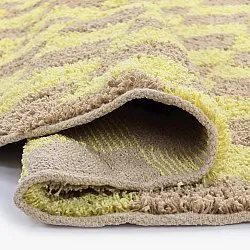 Kulatý koberec - Elsey Natural Cotton Shaggy (žlutá/béžový)