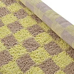 Kulatý koberec - Elsey Natural Cotton Shaggy (žlutá/béžový)