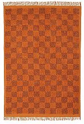 Shaggy koberce - Elsey Natural Cotton Shaggy (oranžová/červená)