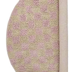 Kulatý koberec - Elsey Natural Cotton Shaggy (růžová/oranžová)