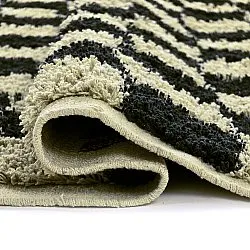 Shaggy koberce - Elsey Natural Cotton Shaggy (černá/béžová)