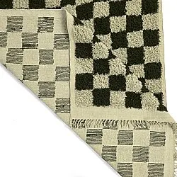 Shaggy koberce - Elsey Natural Cotton Shaggy (černá/béžová)