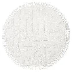 Kulatý koberec - Fallon Natural Cotton Shaggy (offwhite)