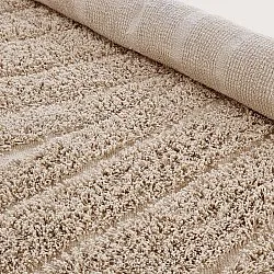 Kulatý koberec - Farley Natural Cotton Shaggy (béžový)