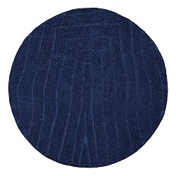 Kulatý koberec - Farley Natural Cotton Shaggy (modrý)