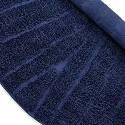 Kulatý koberec - Farley Natural Cotton Shaggy (modrý)