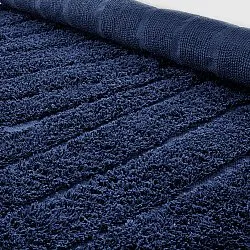 Kulatý koberec - Farley Natural Cotton Shaggy (modrý)