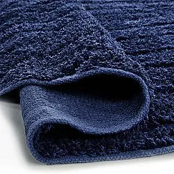 Kulatý koberec - Farley Natural Cotton Shaggy (modrý)