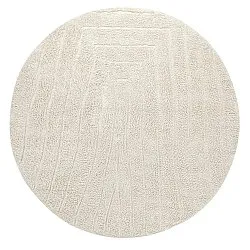 Kulatý koberec - Farley Natural Cotton Shaggy (špinavě bílá)