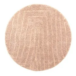 Kulatý koberec - Farley Natural Cotton Shaggy (růžový)