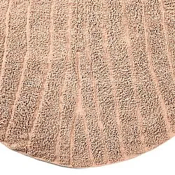 Kulatý koberec - Farley Natural Cotton Shaggy (růžový)