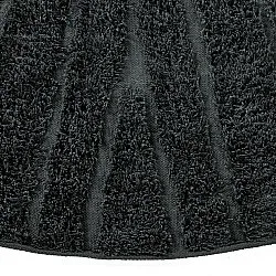 Kulatý koberec - Farley Natural Cotton Shaggy (černý)