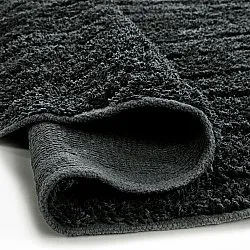 Kulatý koberec - Farley Natural Cotton Shaggy (černý)