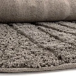 Kulatý koberec - Farley Natural Cotton Shaggy (taupe)