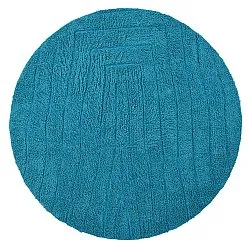 Kulatý koberec - Farley Natural Cotton Shaggy (tyrkysový)