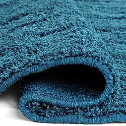 Kulatý koberec - Farley Natural Cotton Shaggy (tyrkysový)
