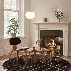 Kulatý koberec - Ikara Natural Cotton Shaggy (hnědý)