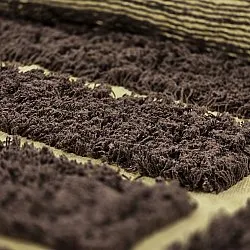 Kulatý koberec - Ikara Natural Cotton Shaggy (hnědý)