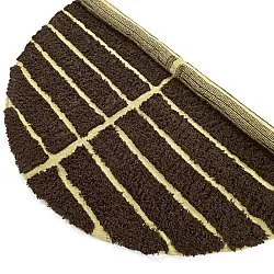 Kulatý koberec - Ikara Natural Cotton Shaggy (hnědý)