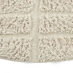 Kulatý koberec - Ikara Natural Cotton Shaggy (krém)