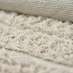 Kulatý koberec - Ikara Natural Cotton Shaggy (krém)
