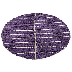 Kulatý koberec - Ikara Natural Cotton Shaggy (fialová)