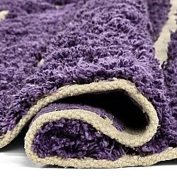 Kulatý koberec - Ikara Natural Cotton Shaggy (fialová)