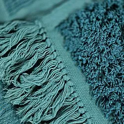 Shaggy koberce - Ikara Natural Cotton Shaggy (tyrkysový)