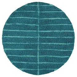 Kulatý koberec - Ikara Natural Cotton Shaggy (tyrkysový)
