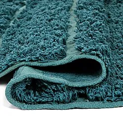 Kulatý koberec - Ikara Natural Cotton Shaggy (tyrkysový)