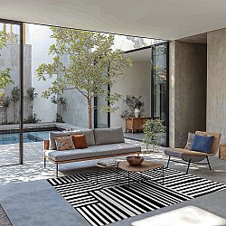 Wiltonský koberec - Joma (černá/bílá)