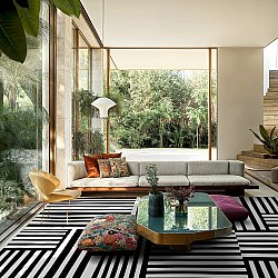 Wiltonský koberec - Joma (černá/bílá)