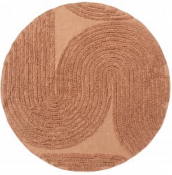 Kulatý koberec - Jovie Natural Cotton Shaggy (terakota)