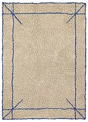 Shaggy koberce - Kairi Natural Cotton Shaggy (béžová/modrá)