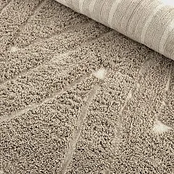 Shaggy koberce - Kindon Natural Cotton Shaggy (béžová/bílá)
