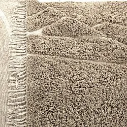 Shaggy koberce - Kindon Natural Cotton Shaggy (béžová/bílá)