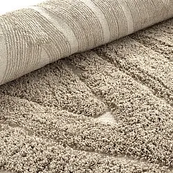 Shaggy koberce - Kindon Natural Cotton Shaggy (béžová/bílá)