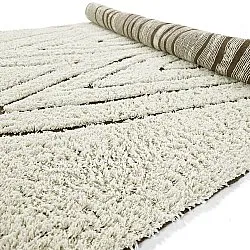Shaggy koberce - Kindon Natural Cotton Shaggy (šedobílá/hnědá)