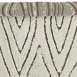Shaggy koberce - Kindon Natural Cotton Shaggy (šedobílá/hnědá)