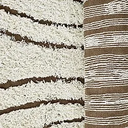 Shaggy koberce - Kindon Natural Cotton Shaggy (šedobílá/hnědá)
