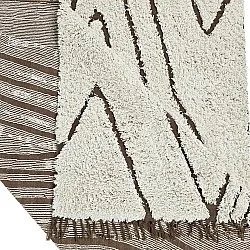 Shaggy koberce - Kindon Natural Cotton Shaggy (šedobílá/hnědá)