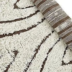 Shaggy koberce - Kindon Natural Cotton Shaggy (šedobílá/hnědá)
